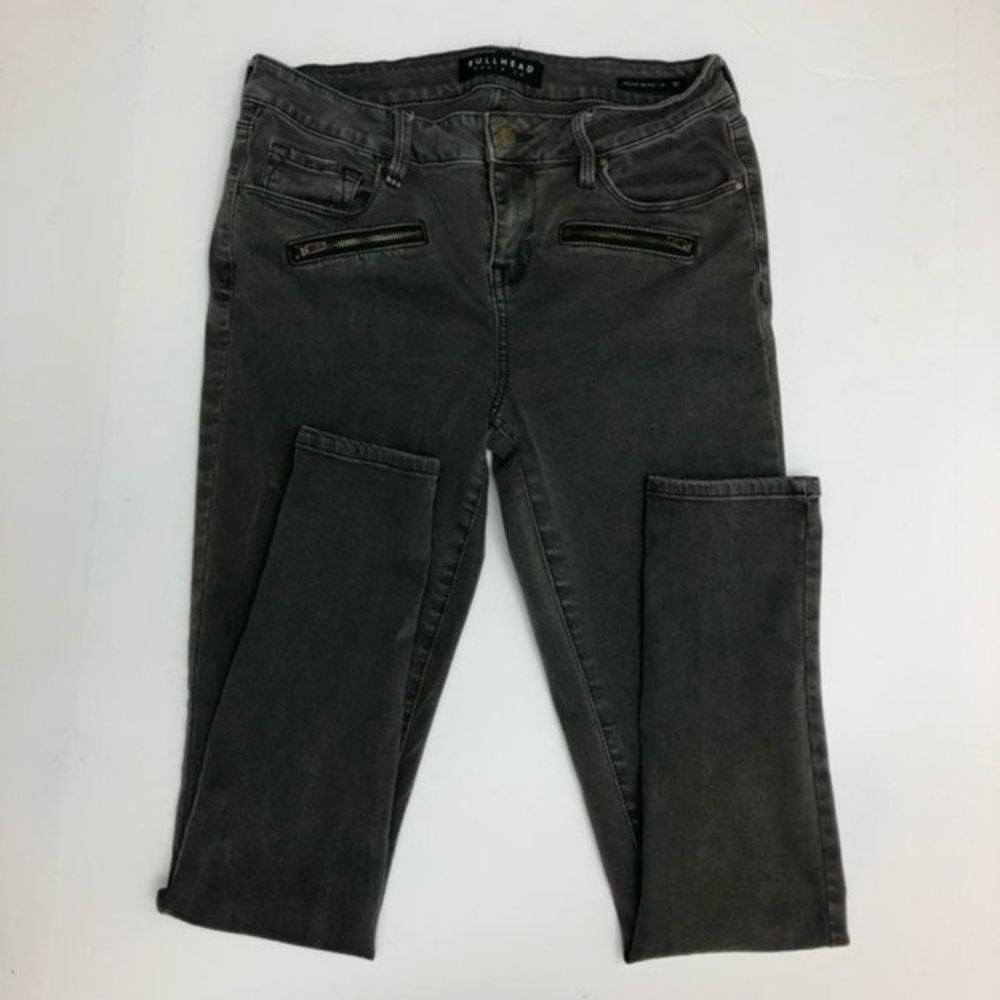Bullhead Rocker Mid Rise Skinny Jeans Women Size 26 Gray Denim